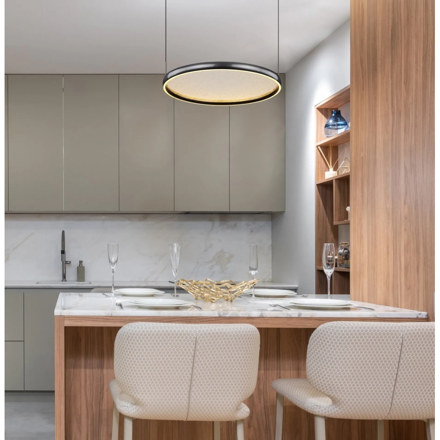 Globo - Led Dimmable κρεμαστό φωτιστικό οροφής LED/36W/230V 2700-6000K μαύρο + τηλεχειριστήριο