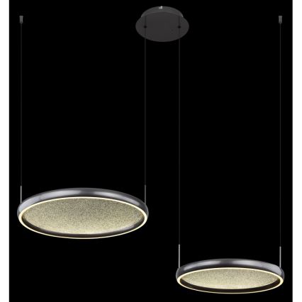 Globo - Led Dimmable κρεμαστό φωτιστικό οροφής LED/50W/230V 2700-6000K μαύρο + τηλεχειριστήριο