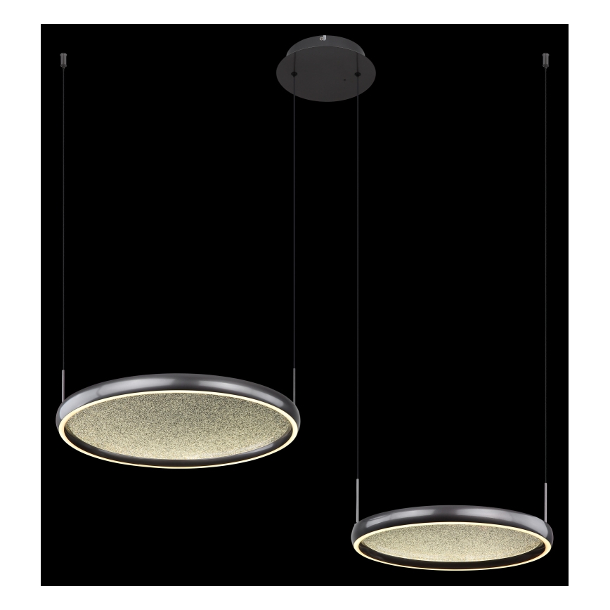 Globo - Led Dimmable κρεμαστό φωτιστικό οροφής LED/50W/230V 2700-6000K μαύρο + τηλεχειριστήριο