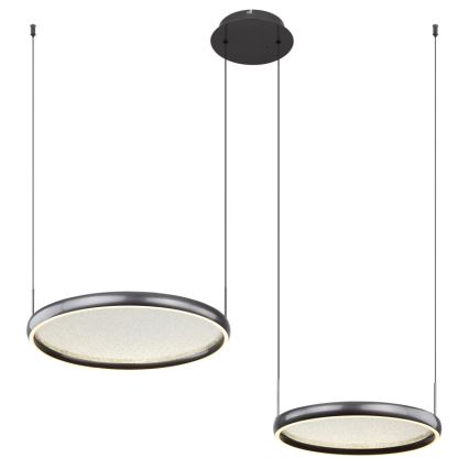 Globo - Led Dimmable κρεμαστό φωτιστικό οροφής LED/50W/230V 2700-6000K μαύρο + τηλεχειριστήριο