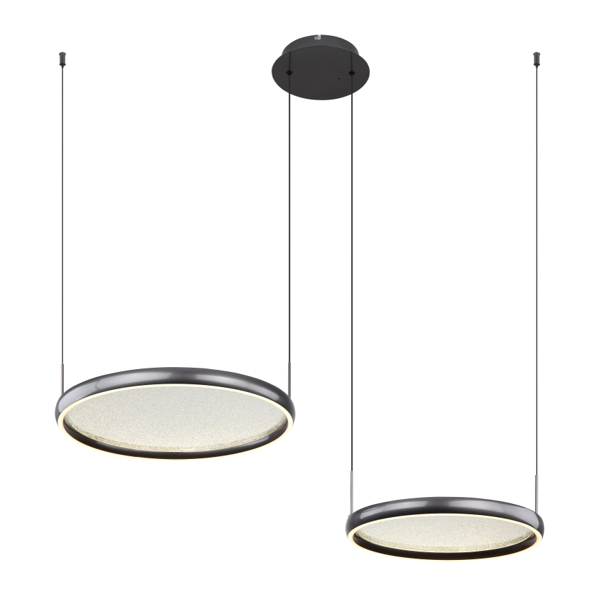 Globo - Led Dimmable κρεμαστό φωτιστικό οροφής LED/50W/230V 2700-6000K μαύρο + τηλεχειριστήριο