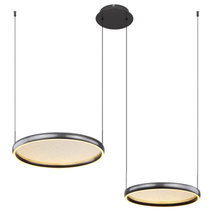 Globo - Led Dimmable κρεμαστό φωτιστικό οροφής LED/50W/230V 2700-6000K μαύρο + τηλεχειριστήριο
