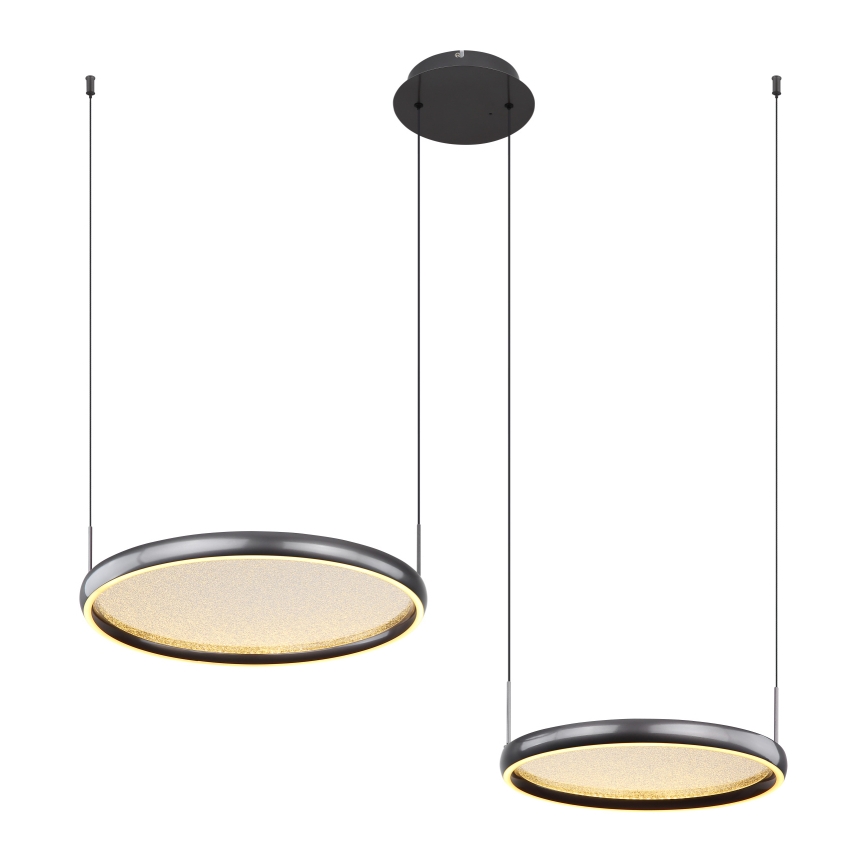 Globo - Led Dimmable κρεμαστό φωτιστικό οροφής LED/50W/230V 2700-6000K μαύρο + τηλεχειριστήριο