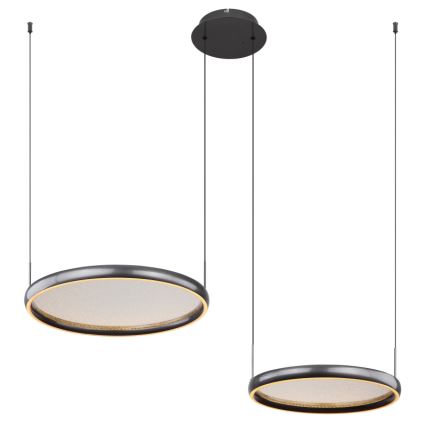 Globo - Led Dimmable κρεμαστό φωτιστικό οροφής LED/50W/230V 2700-6000K μαύρο + τηλεχειριστήριο