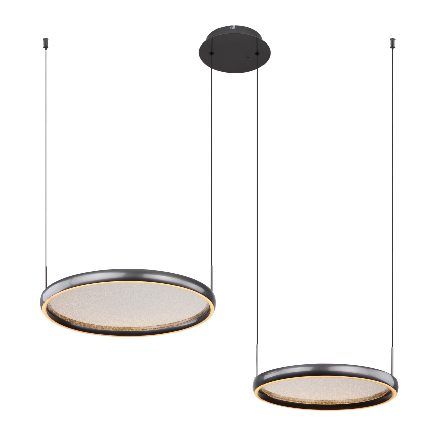 Globo - Led Dimmable κρεμαστό φωτιστικό οροφής LED/50W/230V 2700-6000K μαύρο + τηλεχειριστήριο