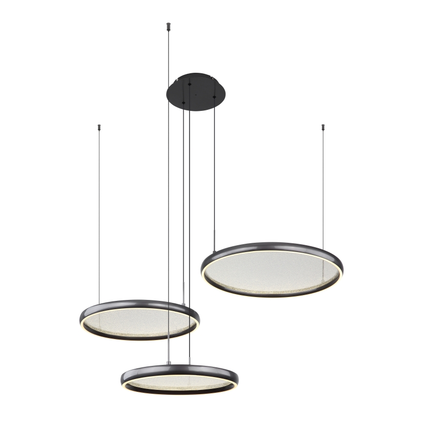 Globo - Led Dimmable κρεμαστό φωτιστικό οροφής LED/55W/230V 2700-6000K μαύρο + τηλεχειριστήριο