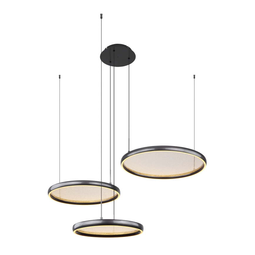 Globo - Led Dimmable κρεμαστό φωτιστικό οροφής LED/55W/230V 2700-6000K μαύρο + τηλεχειριστήριο