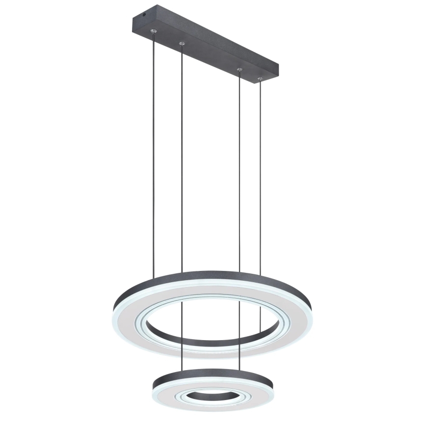 Globo - Led Dimmable κρεμαστό φωτιστικό οροφής LED/50W/230V 2700-6000K διάμετρος 50 cm μαύρο + τηλεχειριστήριο