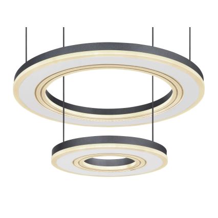 Globo - Led Dimmable κρεμαστό φωτιστικό οροφής LED/50W/230V 2700-6000K διάμετρος 50 cm μαύρο + τηλεχειριστήριο