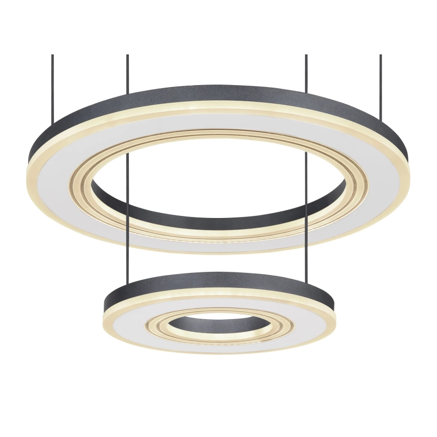 Globo - Led Dimmable κρεμαστό φωτιστικό οροφής LED/50W/230V 2700-6000K διάμετρος 50 cm μαύρο + τηλεχειριστήριο