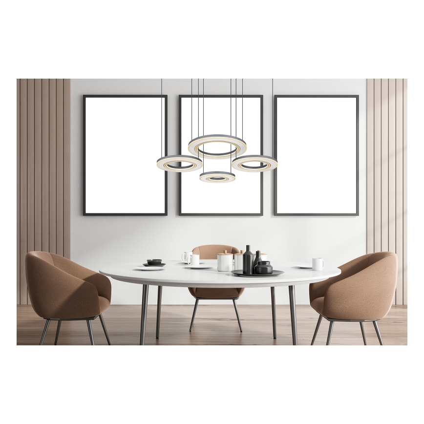 Globo - Led Dimmable κρεμαστό φωτιστικό οροφής LED/80W/230V 2700-6000K μαύρο + τηλεχειριστήριο