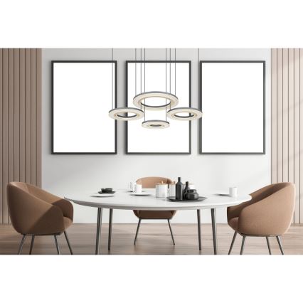 Globo - Led Dimmable κρεμαστό φωτιστικό οροφής LED/80W/230V 2700-6000K μαύρο + τηλεχειριστήριο