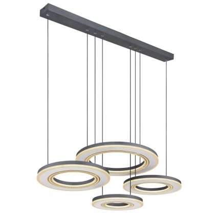 Globo - Led Dimmable κρεμαστό φωτιστικό οροφής LED/80W/230V 2700-6000K μαύρο + τηλεχειριστήριο
