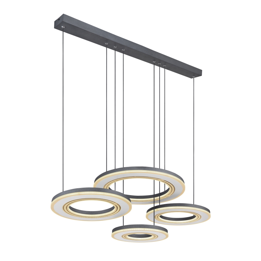 Globo - Led Dimmable κρεμαστό φωτιστικό οροφής LED/80W/230V 2700-6000K μαύρο + τηλεχειριστήριο
