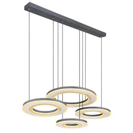 Globo - Led Dimmable κρεμαστό φωτιστικό οροφής LED/80W/230V 2700-6000K μαύρο + τηλεχειριστήριο