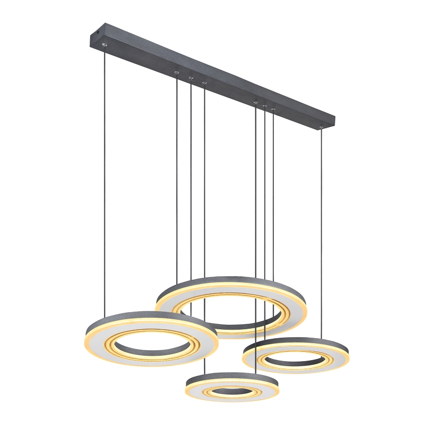 Globo - Led Dimmable κρεμαστό φωτιστικό οροφής LED/80W/230V 2700-6000K μαύρο + τηλεχειριστήριο