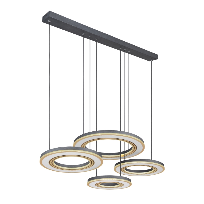 Globo - Led Dimmable κρεμαστό φωτιστικό οροφής LED/80W/230V 2700-6000K μαύρο + τηλεχειριστήριο