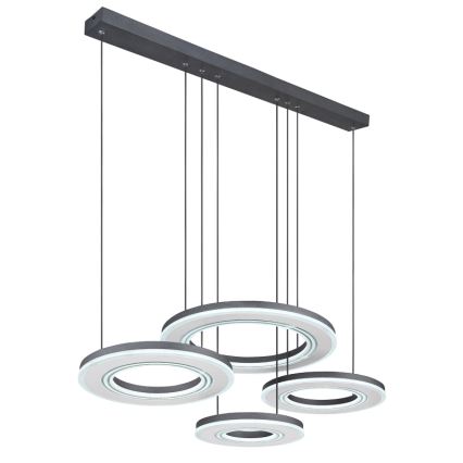 Globo - Led Dimmable κρεμαστό φωτιστικό οροφής LED/80W/230V 2700-6000K μαύρο + τηλεχειριστήριο