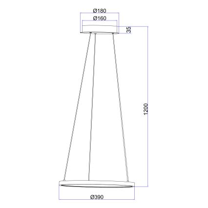 Globo - Πολύφωτο LED με συρματόσχοινο LED/19W/230V