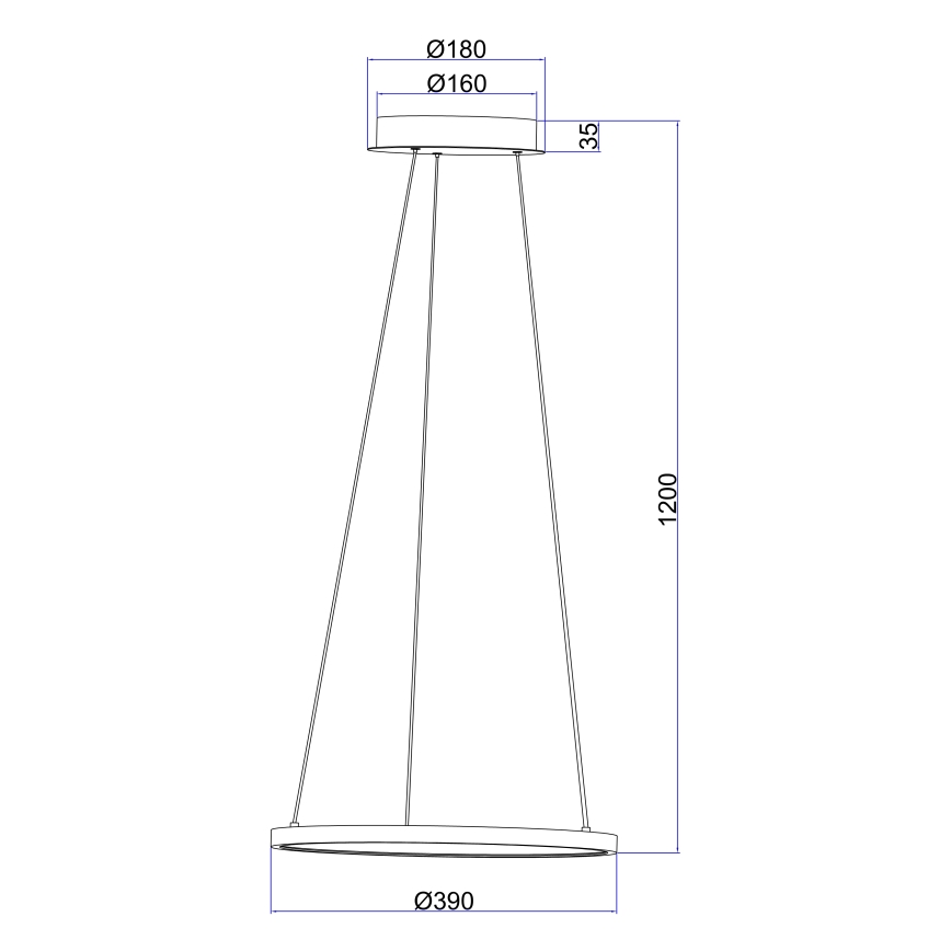 Globo - Πολύφωτο LED με συρματόσχοινο LED/19W/230V