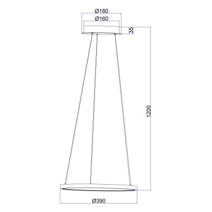 Globo - Πολύφωτο LED με συρματόσχοινο LED/19W/230V