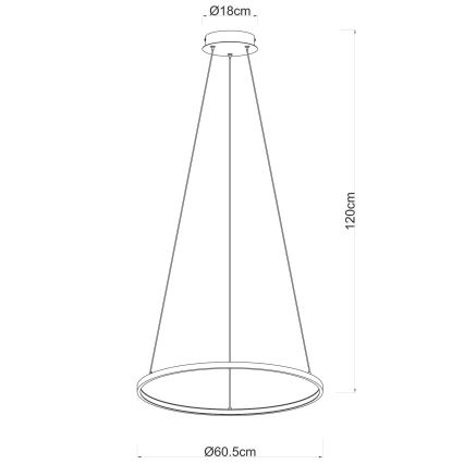 Globo - Πολύφωτο LED με συρματόσχοινο LED/29W/230V καφέ