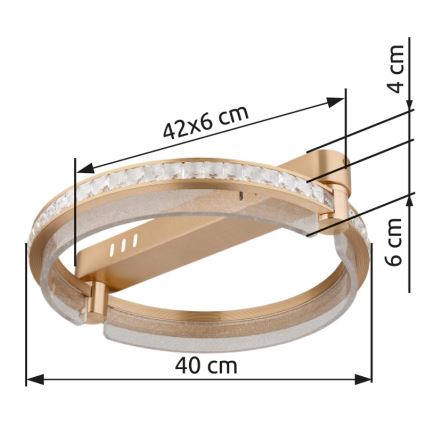 Globo - LED Κρυστάλλινο φωτιστικό οροφής dimming LED/36W/230V 2700K-6000K + τηλεχειριστήριο