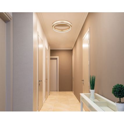 Globo - LED Ρυθμιζόμενο κρυστάλλινο οροφής φωτιστικό LED/36W/230V 2700K-6000K + τηλεχειριστήριο