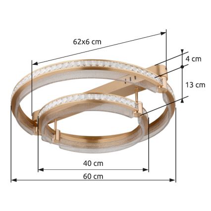 Globo - LED Dimmable φωτιστικό οροφής LED/78W/230V 2700K-6000K + τηλεχειριστήριο