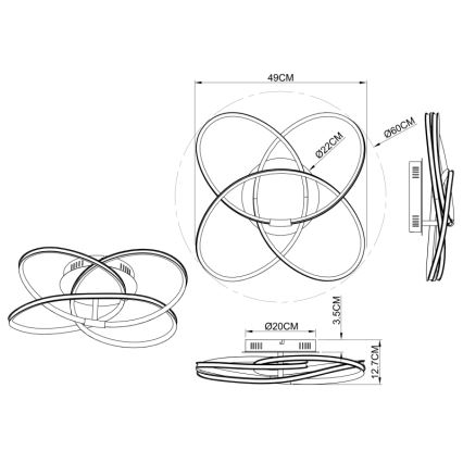 Globo - LED Σταθερό φωτιστικό LED/30W/230V