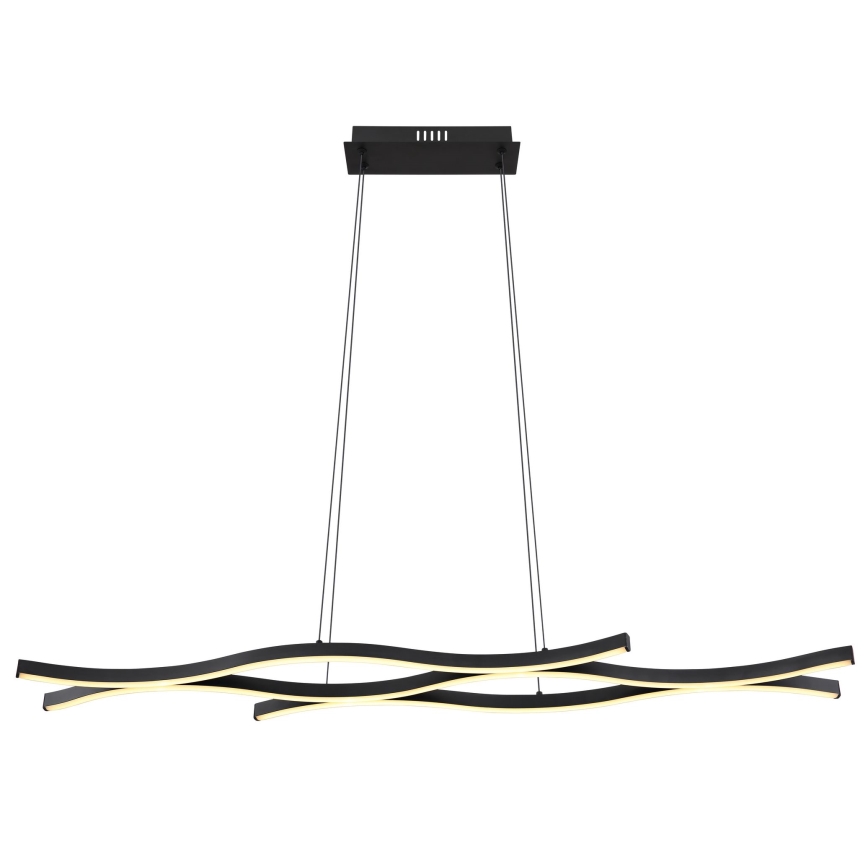 Globo - Πολύφωτο LED με συρματόσχοινο LED/35W/230V μαύρο