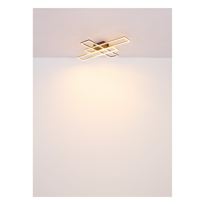 Globo - Φωτιστικό οροφής LED LED/30W/230V 3000K 60x80 cm μαύρο/χρυσό