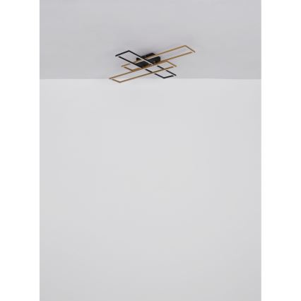Globo - Φωτιστικό οροφής LED LED/30W/230V 3000K 60x80 cm μαύρο/χρυσό