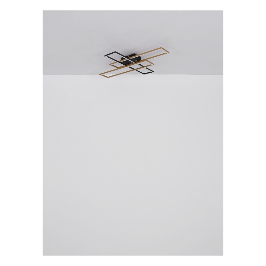 Globo - Φωτιστικό οροφής LED LED/30W/230V 3000K 60x80 cm μαύρο/χρυσό