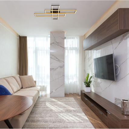 Globo - Φωτιστικό οροφής LED LED/40W/230V 3000K 60x80 cm μαύρο/χρυσό