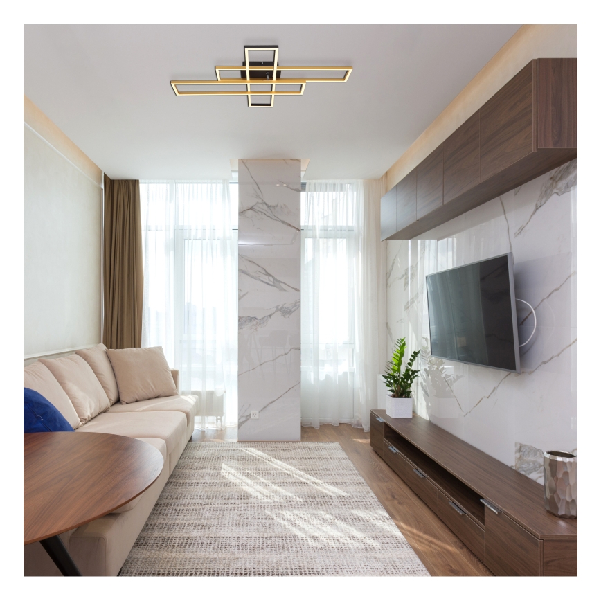 Globo - Φωτιστικό οροφής LED LED/40W/230V 3000K 60x80 cm μαύρο/χρυσό