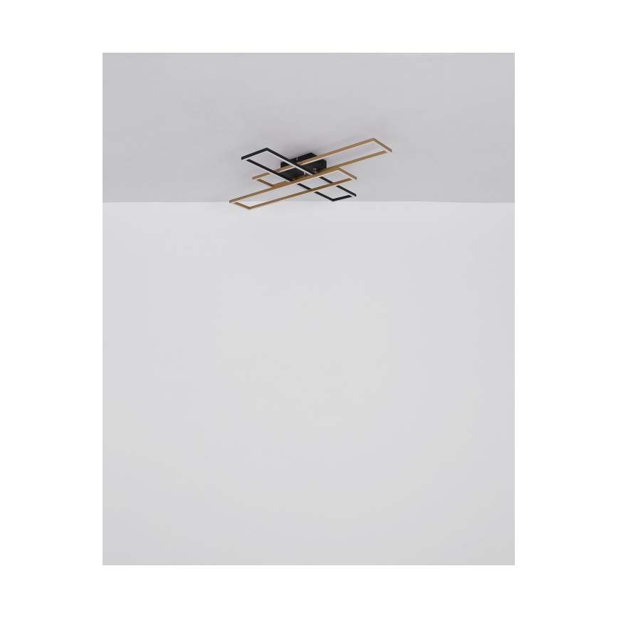 Globo - Φωτιστικό οροφής LED LED/40W/230V 3000K 60x80 cm μαύρο/χρυσό
