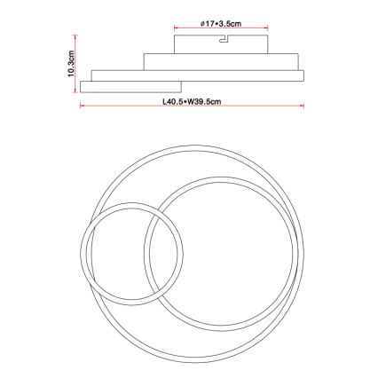 Globo - LED Φωτιστικό οροφής LED/36W/230V