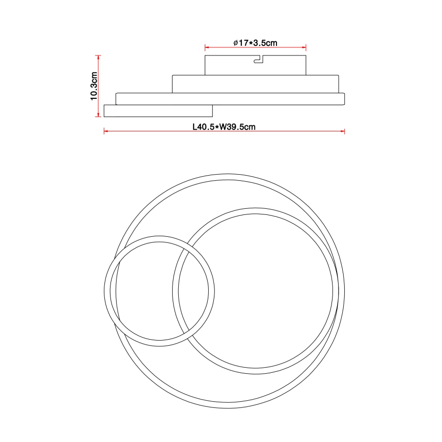 Globo - LED Φωτιστικό οροφής LED/36W/230V