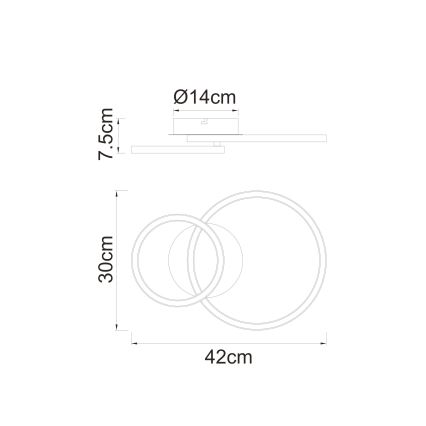 Globo - LED Πλαφονιέρα οροφής LED/18W/230V