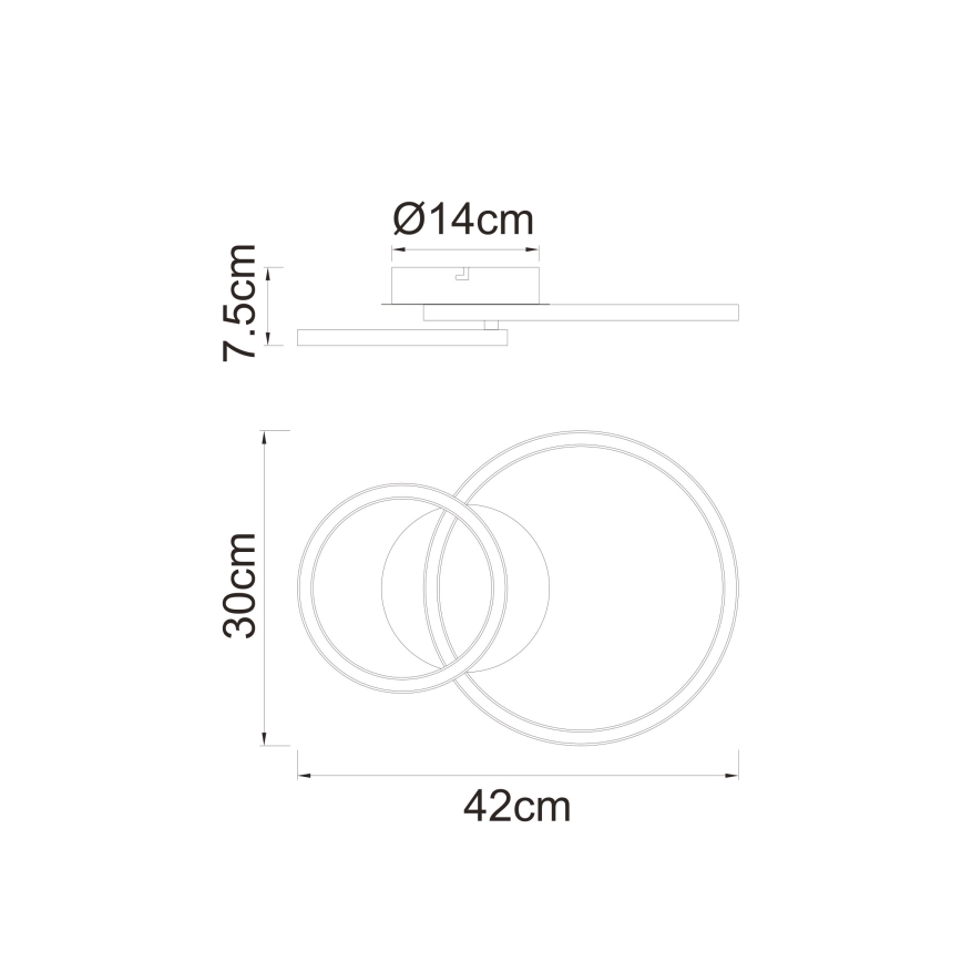 Globo - LED Πλαφονιέρα οροφής LED/18W/230V