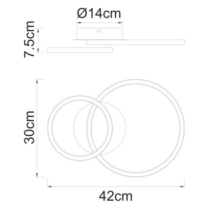 Globo - LED Πλαφονιέρα οροφής LED/18W/230V
