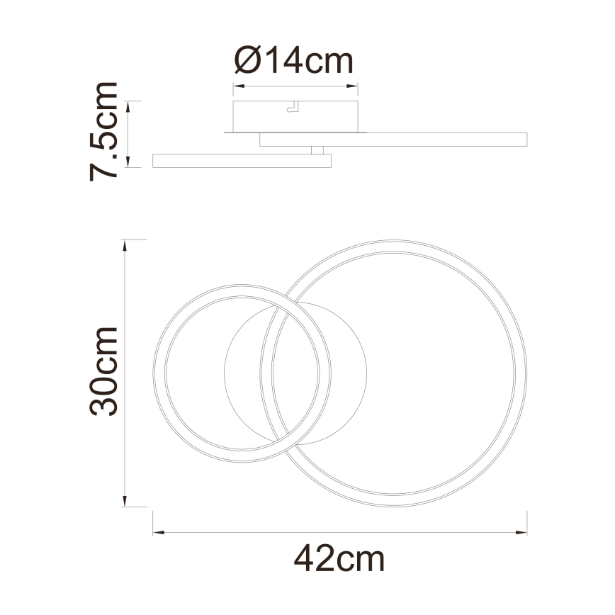 Globo - LED Πλαφονιέρα οροφής LED/18W/230V