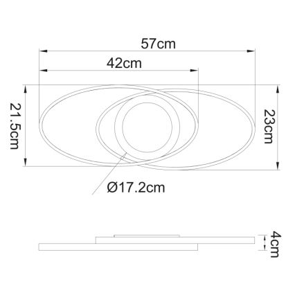 Globo - LED Φωτιστικό οροφής LED/24W/230V