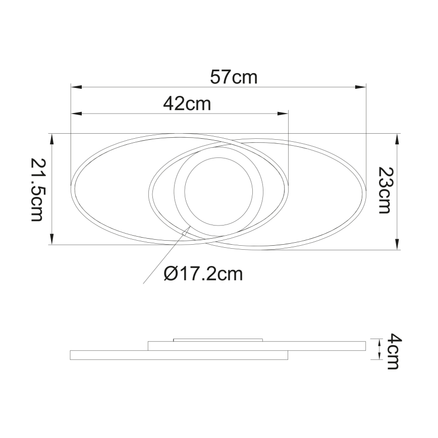 Globo - LED Φωτιστικό οροφής LED/24W/230V