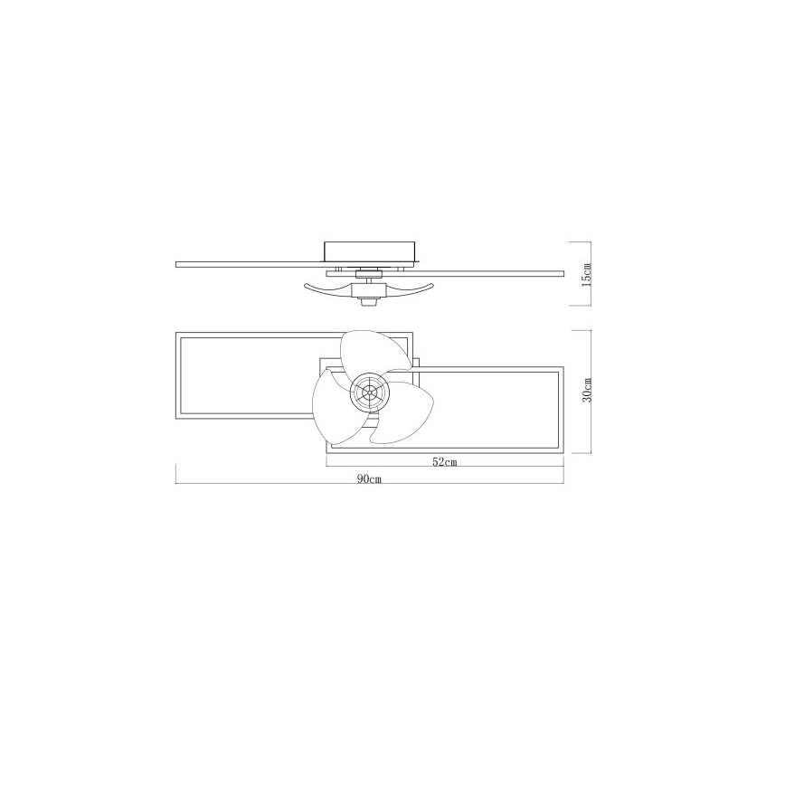 Globo - Ρυθμιζόμενο LED φωτιστικό οροφής με ανεμιστήρα LED/38W/230V 3000-6500K + τηλεχειριστήριο