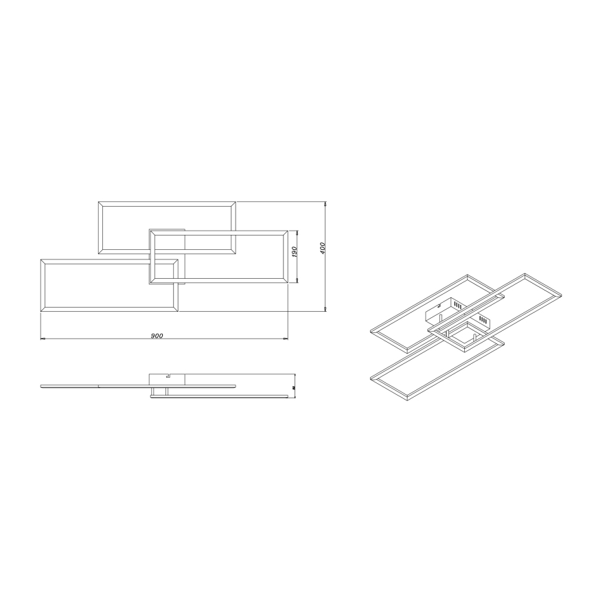 Globo - Σταθερό πολύφωτο dimming LED LED/58W/230V 3000-6000K + τηλεχειριστήριο