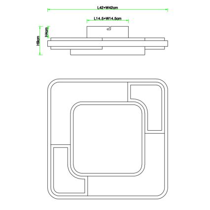 Globo - Φωτιστικό οροφής LED LED/30W/230V