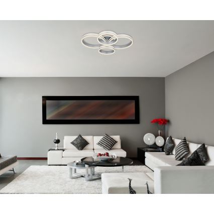 Globo - Ρυθμιζόμενο LED φωτιστικό οροφής LED/90W/230V 2700-6000K 68x85 εκ. με τηλεχειριστήριο