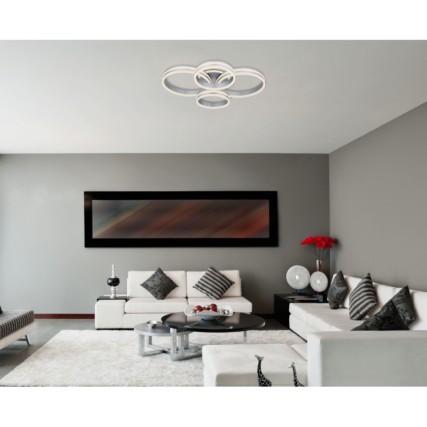 Globo - Ρυθμιζόμενο LED φωτιστικό οροφής LED/90W/230V 2700-6000K 68x85 εκ. με τηλεχειριστήριο
